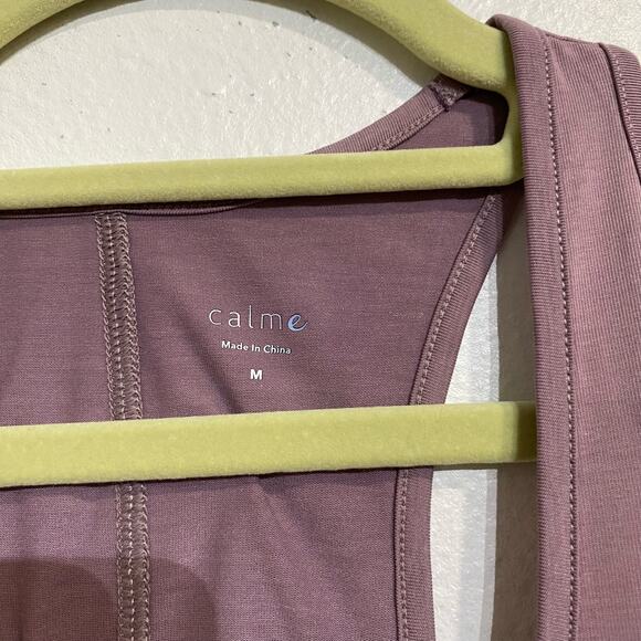 Johnny Was Calme Purple Effect Draped Racer Back Tank Top Sz M NWT - Picture 5 of 11
